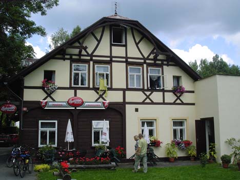 Restaurant in Tschechien im böhmischem Umgebindehaus